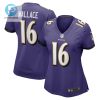 Tylan Wallace 16 Baltimore Ravens Womens Game Jersey Purple Tgv stylepulseusa 1