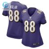 Charlie Kolar 88 Baltimore Ravens Womens Player Game Jersey Purple Tgv stylepulseusa 1