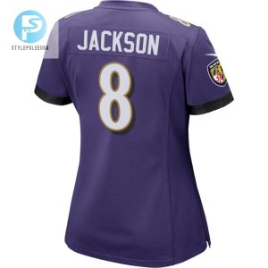 Lamar Jackson 8 Baltimore Ravens Womens Game Player Jersey Purple Tgv stylepulseusa 1 3