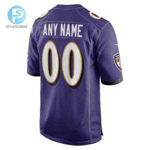 Baltimore Ravens Youth Custom 00 Game Jersey Purple Tgv stylepulseusa 1 3