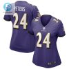 Marcus Peters 24 Baltimore Ravens Womens Game Jersey Purple Tgv stylepulseusa 1