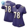 Morgan Moses 78 Baltimore Ravens Womens Game Player Jersey Purple Tgv stylepulseusa 1