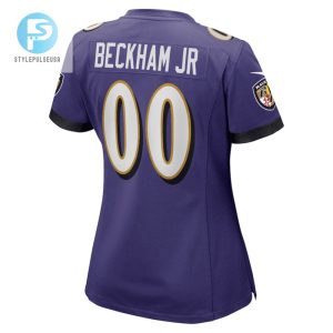 Odell Beckham Jr. 00 Baltimore Ravens Women Game Jersey Purple Tgv stylepulseusa 1 3
