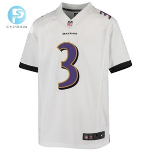 Odell Beckham Jr. 3 Baltimore Ravens Game Youth Jersey White Tgv stylepulseusa 1 2