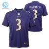 Odell Beckham Jr. 3 Baltimore Ravens Game Youth Jersey Purple Tgv stylepulseusa 1