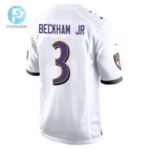 Odell Beckham Jr. 3 Baltimore Ravens Game Men Jersey White Tgv stylepulseusa 1 3