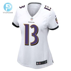 Odell Beckham Jr. 13 Baltimore Ravens Game Women Jersey White Tgv stylepulseusa 1 2