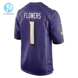 Zay Flowers Baltimore Ravens 2023 Nfl Draft First Round Pick Game Jersey Tgv stylepulseusa 1 3