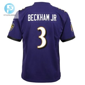 Odell Beckham Jr. 3 Baltimore Ravens Youth Game Jersey Purple Tgv stylepulseusa 1 3