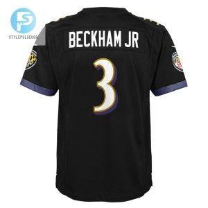 Odell Beckham Jr. 3 Baltimore Ravens Youth Alternate Game Jersey Black Tgv stylepulseusa 1 3