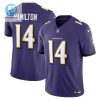 Kyle Hamilton 14 Baltimore Ravens Vapor F.U.S.E. Limited Jersey Purple Tgv stylepulseusa 1