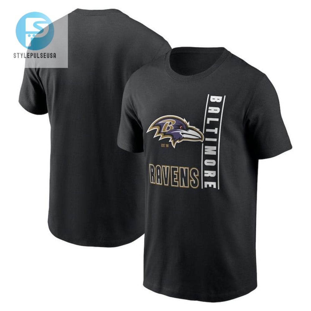 Baltimore Ravens Lockup Essential Tshirt Black Tgv stylepulseusa 1