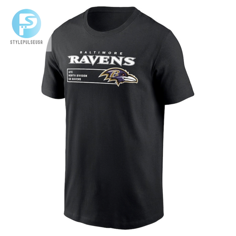 Baltimore Ravens Division Essential Tshirt  Black  Tgv