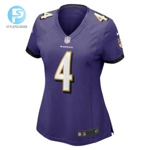 Zay Flowers 4 Baltimore Ravens Womens Team Game Jersey Purple Tgv stylepulseusa 1 2