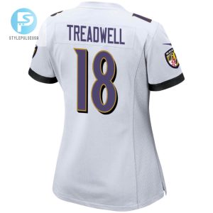 Laquon Treadwell 18 Baltimore Ravens 2024 Divisional Patch Game Women Jersey White stylepulseusa 1 3