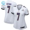 Rashod Bateman 7 Baltimore Ravens 2024 Divisional Patch Game Women Jersey White stylepulseusa 1