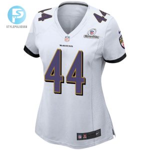 Marlon Humphrey 44 Baltimore Ravens 2024 Divisional Patch Game Women Jersey White stylepulseusa 1 2