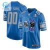 Detroit Lions Vs. Baltimore Ravens Super Bowl Lviii Matchup Game Custom Men Jersey Blue stylepulseusa 1