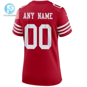 San Francisco 49Ers Vs. Baltimore Ravens Super Bowl Lviii Matchup Game Custom Women Jersey Scarlet stylepulseusa 1 3