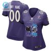 Baltimore Ravens Vs. Detroit Lions Super Bowl Lviii Matchup Game Custom Women Jersey Purple stylepulseusa 1