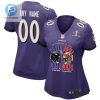 Baltimore Ravens Vs. San Francisco 49Ers Super Bowl Lviii Matchup Game Custom Women Jersey Purple stylepulseusa 1