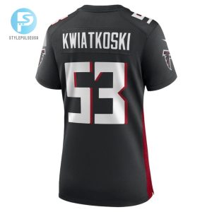 Nick Kwiatkoski Atlanta Falcons Womens Game Player Jersey Black stylepulseusa 1 3