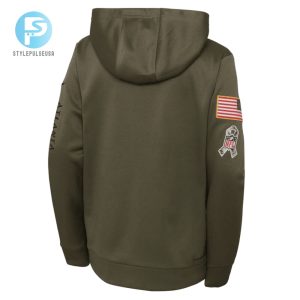 Atlanta Falcons Youth 2022 Salute To Service Performance Pullover Hoodie Olive stylepulseusa 1 3