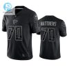 Jake Matthews 70 Atlanta Falcons Black Reflective Limited Jersey Men stylepulseusa 1