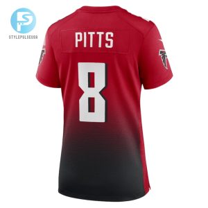 Kyle Pitts 8 Atlanta Falcons Women Alternate Game Jersey Red stylepulseusa 1 3