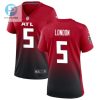 Drake London 5 Atlanta Falcons Women Away Game Jersey Red stylepulseusa 1