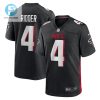 Desmond Ridder 4 Atlanta Falcons Game Jersey Men Black stylepulseusa 1