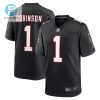 Bijan Robinson Atlanta Falcons 2023 Nfl Draft First Round Pick Throwback Game Jersey Black stylepulseusa 1