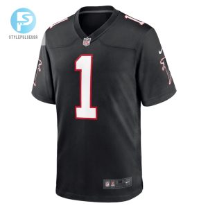 Bijan Robinson Atlanta Falcons 2023 Nfl Draft First Round Pick Throwback Game Jersey Black stylepulseusa 1 2