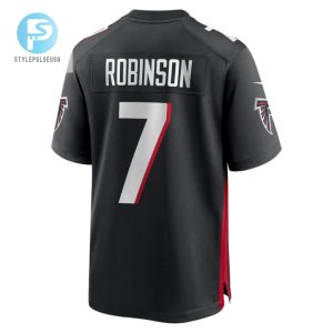 Bijan Robinson 7 Atlanta Falcons 2023 Nfl Draft Game Jersey Black stylepulseusa 1 3