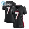 Bijan Robinson 7 Atlanta Falcons Womens 2023 Draft First Round Pick Game Jersey Black stylepulseusa 1