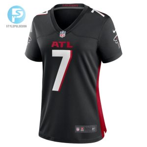 Bijan Robinson 7 Atlanta Falcons Womens 2023 Draft First Round Pick Game Jersey Black stylepulseusa 1 2