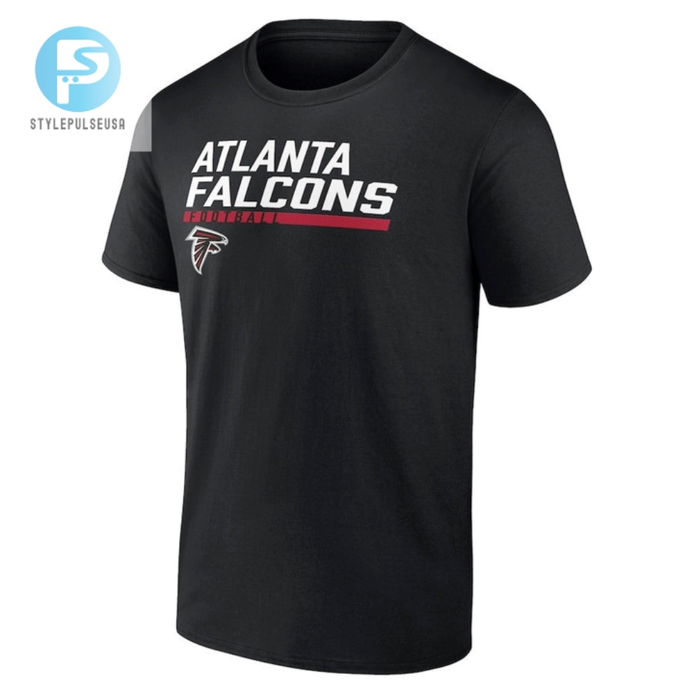 Atlanta Falcons Stacked Tshirt  Black 