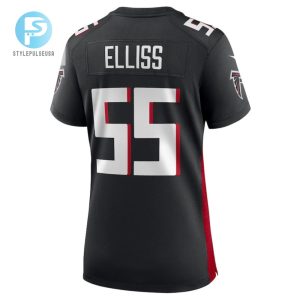 Kaden Elliss 55 Atlanta Falcons Womens Game Jersey Black stylepulseusa 1 3