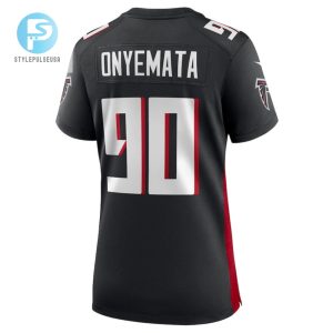 David Onyemata 90 Atlanta Falcons Womens Game Jersey Black stylepulseusa 1 3