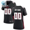 Atlanta Falcons Womens Custom Game Jersey Black stylepulseusa 1