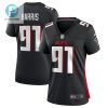 Demone Harris 91 Atlanta Falcons Women Game Jersey Black stylepulseusa 1