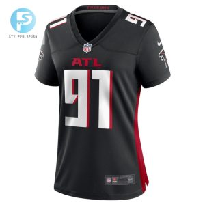 Demone Harris 91 Atlanta Falcons Women Game Jersey Black stylepulseusa 1 2