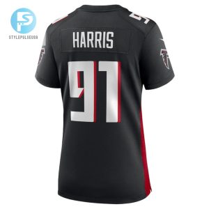 Demone Harris 91 Atlanta Falcons Women Game Jersey Black stylepulseusa 1 3