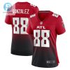 Tony Gonzalez 88 Atlanta Falcons Women Retired Game Jersey Red stylepulseusa 1