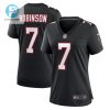 Bijan Robinson 7 Atlanta Falcons Women Alternate Game Jersey Black stylepulseusa 1