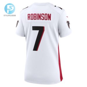 Bijan Robinson 7 Atlanta Falcons Women Away Game Jersey White stylepulseusa 1 3