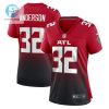 Jamal Anderson 32 Atlanta Falcons Women Retired Game Jersey Red stylepulseusa 1