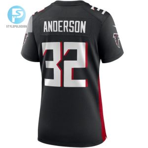 Jamal Anderson 32 Atlanta Falcons Women Retired Game Jersey Black stylepulseusa 1 2