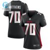 Jake Matthews 70 Atlanta Falcons Womens Game Jersey Black stylepulseusa 1