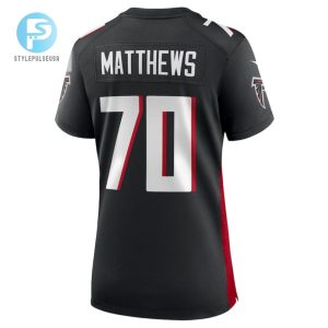 Jake Matthews 70 Atlanta Falcons Womens Game Jersey Black stylepulseusa 1 2